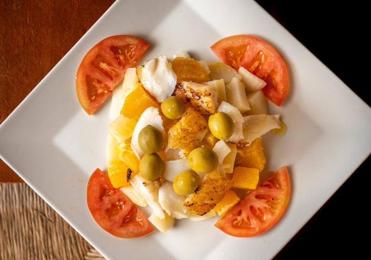A traditional salad, with cod and orange, named after Malaga
