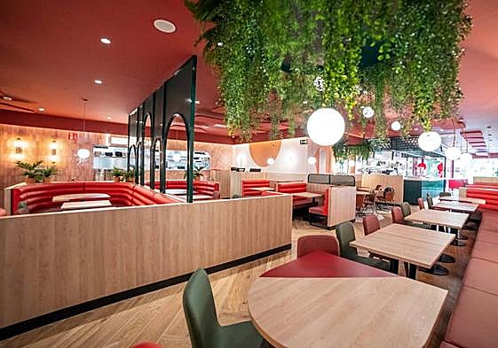 Interior of the new restaurant.