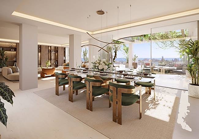 Inside one of the apartments.