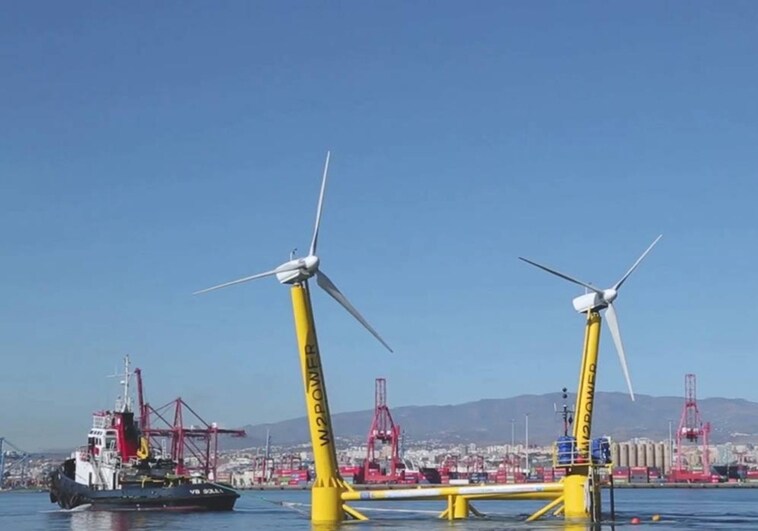 Malaga company creates a floating wind turbine that will supply Tenerife with electricity