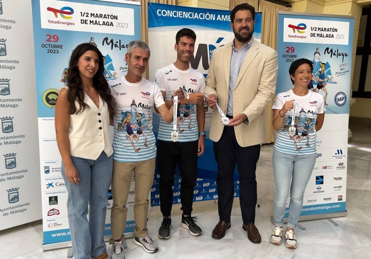 The official presentation of the half marathon at Malaga city hall.