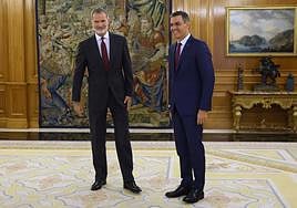 King Felipe with acting PM.