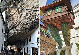 Setenil de las Bodegas (l) and Soportújar (r).