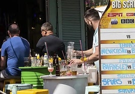 Brits at a Benidorm bar.