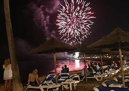Fireworks marked the start of San Pedro Alcantará's fair.