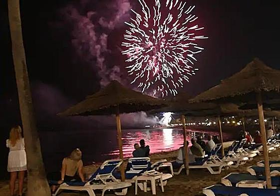 Fireworks marked the start of San Pedro Alcantará's fair.