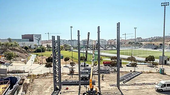 Estepona climbing wall begins to takes shape
