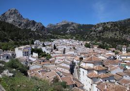 View of the village of Grazalema in the province of Cadiz.