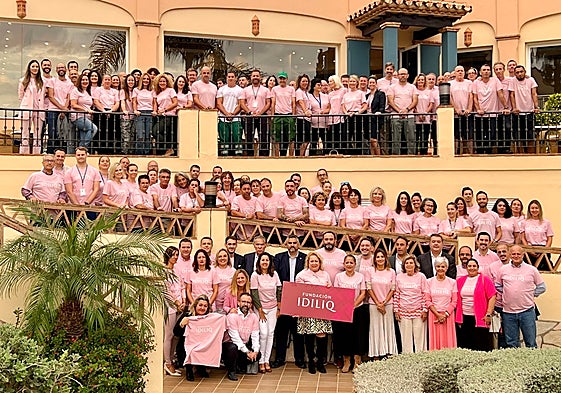 Idiliq employees dressed in the foundation's pink T-shirts to commemorate World Breast Cancer Day.