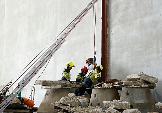 Part of the drill testing the response of the emergency services.