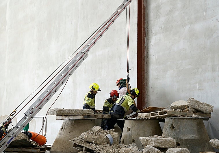 Part of the drill testing the response of the emergency services.