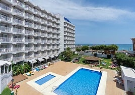 Guests around the pool at a Costa del Sol hotel.