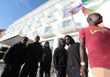 In pictures and video: More than 200 migrants transferred from Spain's Canary Islands to four-star hotel on Costa del Sol