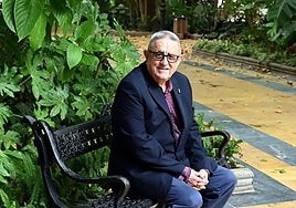 Pedro Gerrero Gil in Marbella's La Alameda, in front of the casino.