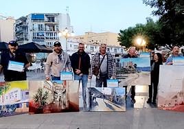 Winning artists with their work in Plaza Picasso.