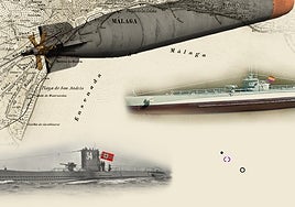 The remains of the submarine that were covered by sediment for decades.