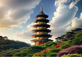 Artist's impression of the pagoda that could be built.