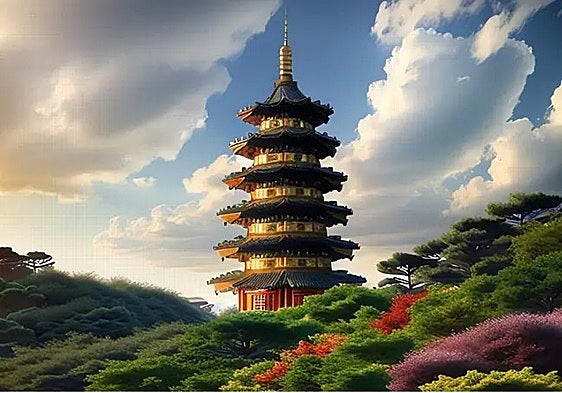 Artist's impression of the pagoda that could be built.
