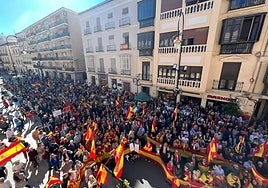 Thousands of protesters took to the streets in Antequera.