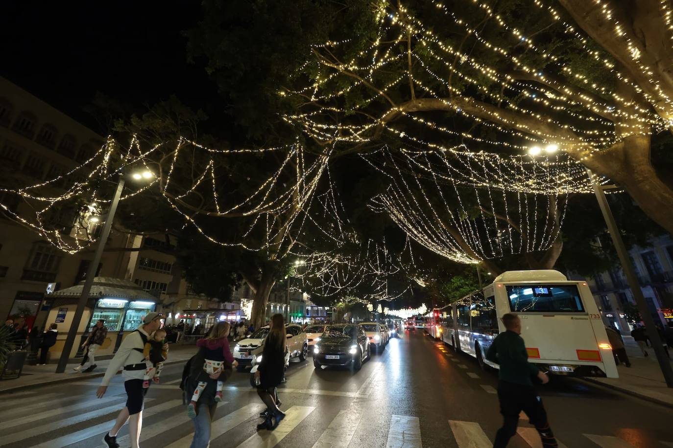 Malaga switches on its sparkling 2023 festive lights, in pictures