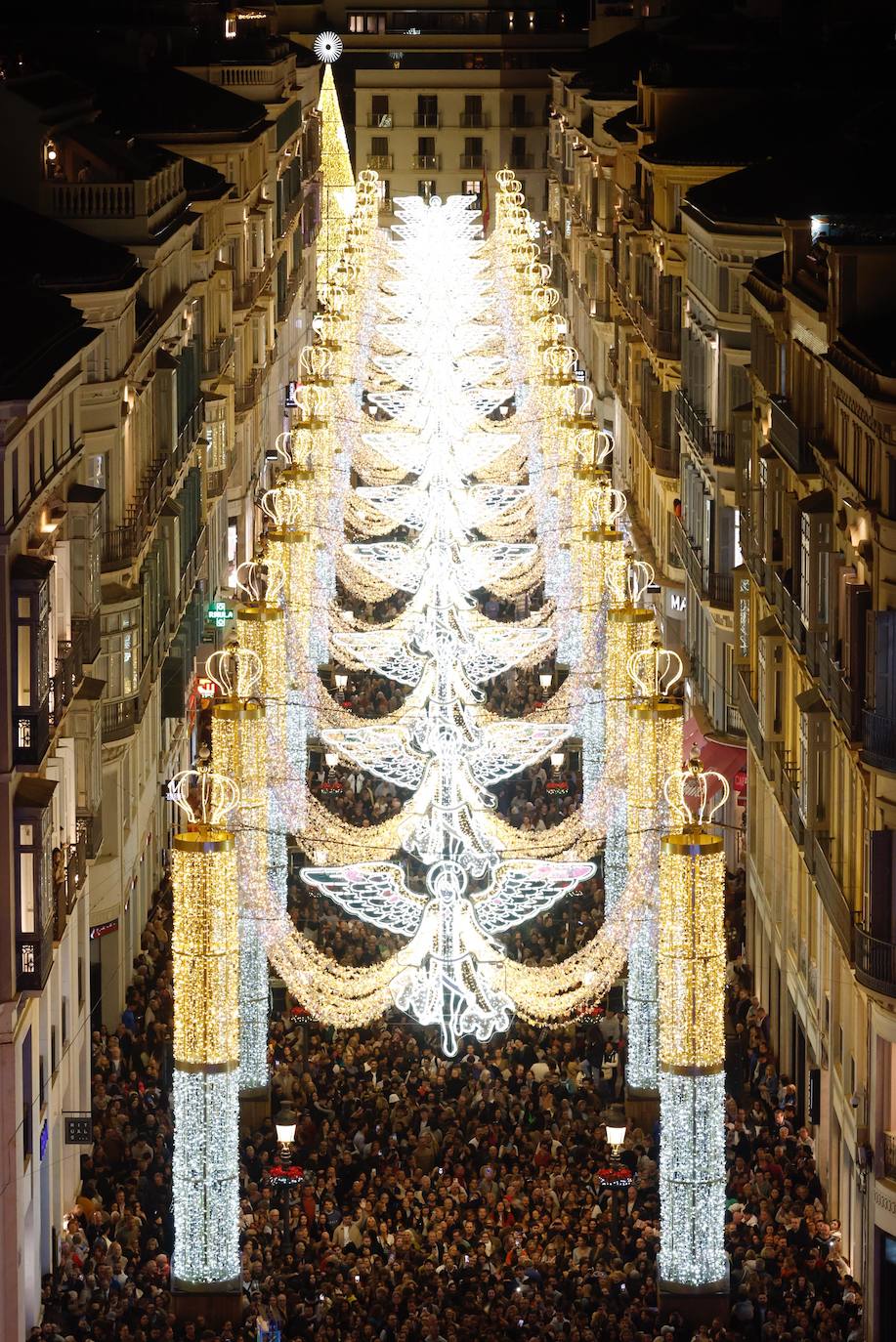 Malaga switches on its sparkling 2023 festive lights, in pictures