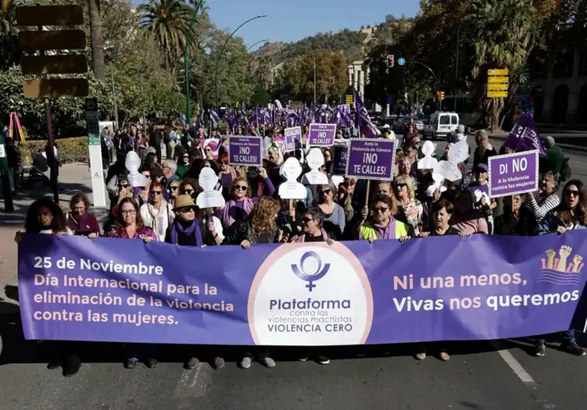 Thousands take to the streets in Malaga calling for an end to violence against women