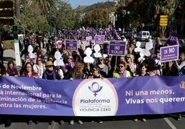 Thousands take to the streets in Malaga calling for an end to violence against women