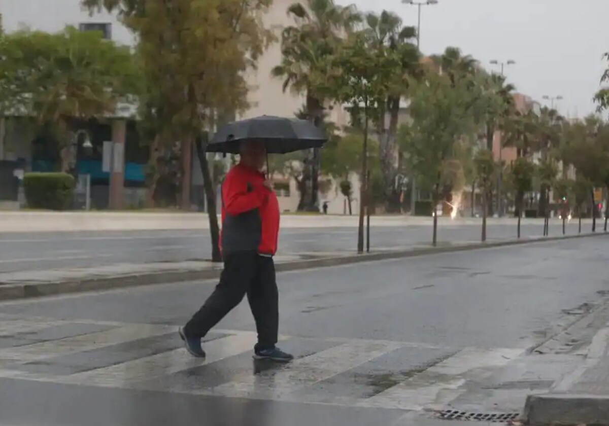 Image from a previous rainy day in Malaga city.