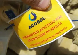 Garden and swimming pool meter sealed this week by Acosol in Marbella.