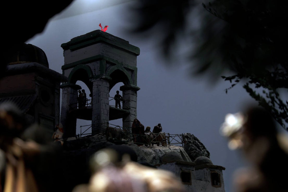 Malaga city hall brightens up Christmas with its huge nativity display, in pictures