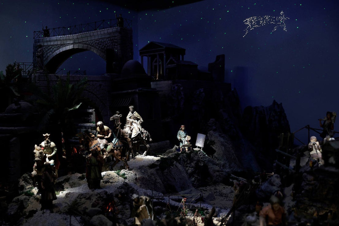 Malaga city hall brightens up Christmas with its huge nativity display, in pictures