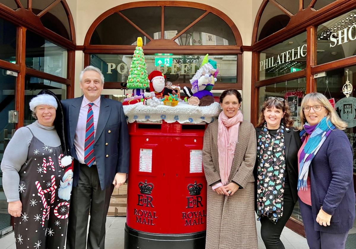 Gibraltar post box gets Christmas topper with a dementia theme