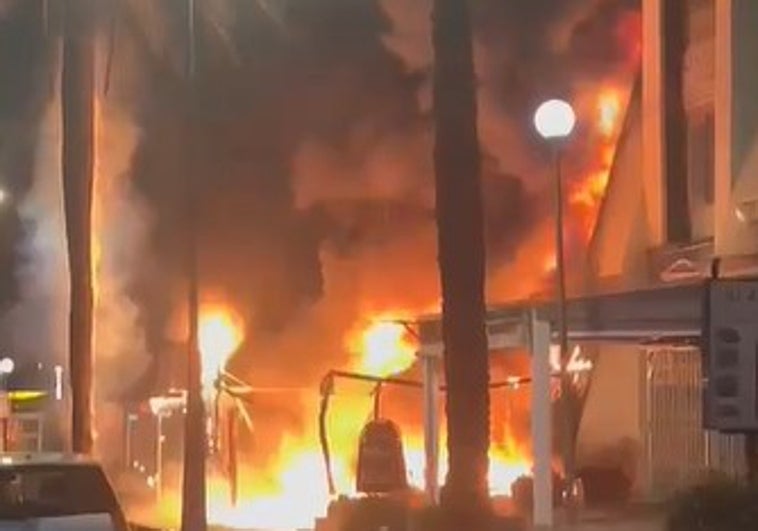 Police investigate early-morning blazes which destroyed Puerto Banús premises