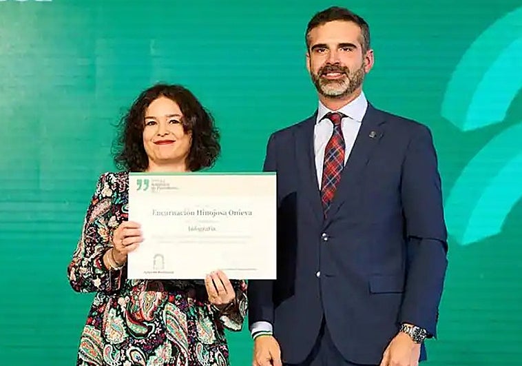 Encarni Hinojosa with representative of the Andalusian government Ramón Fernández-Pacheco.