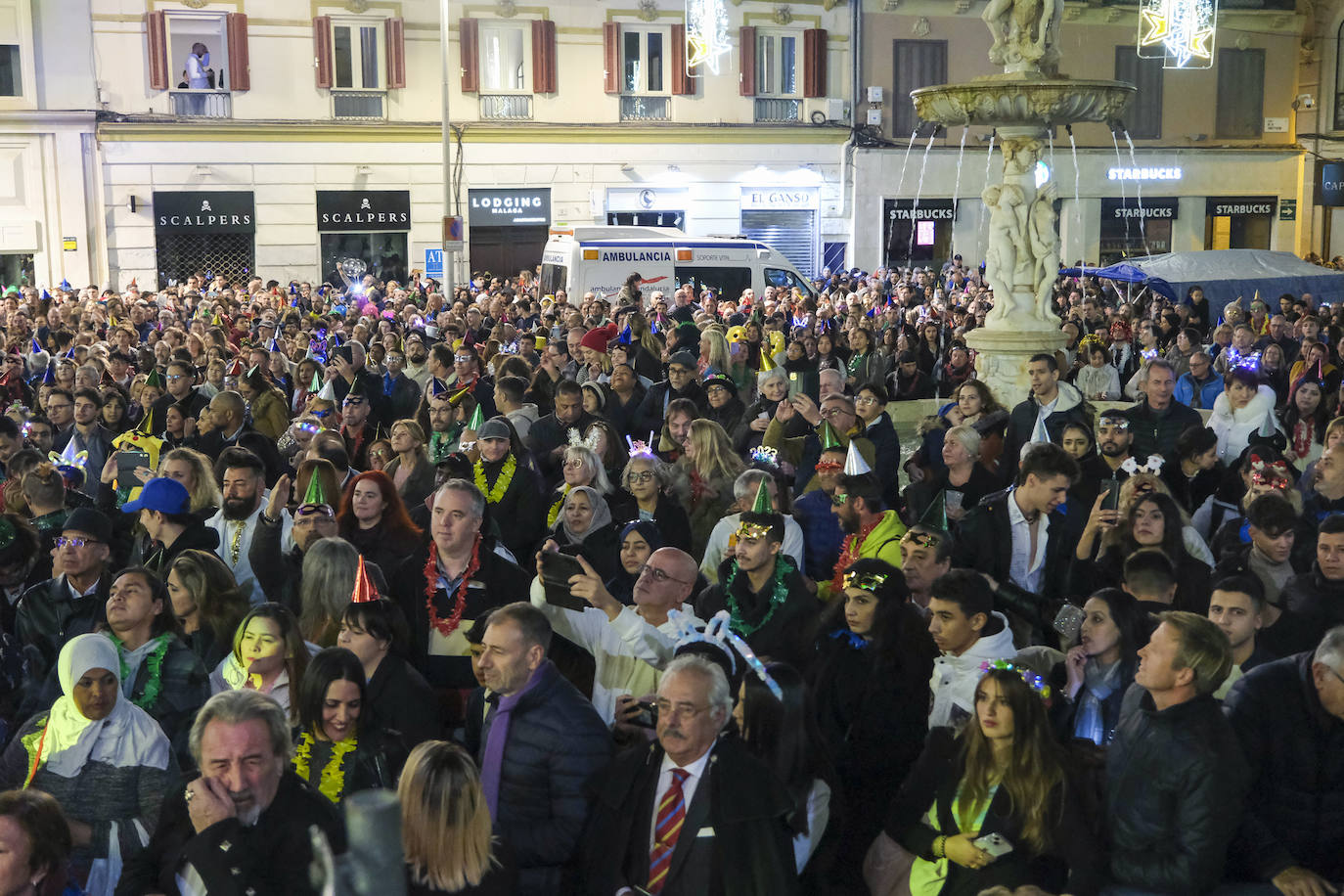New Year's Eve celebrations in Malaga city attracted visitors from Spain and abroad.