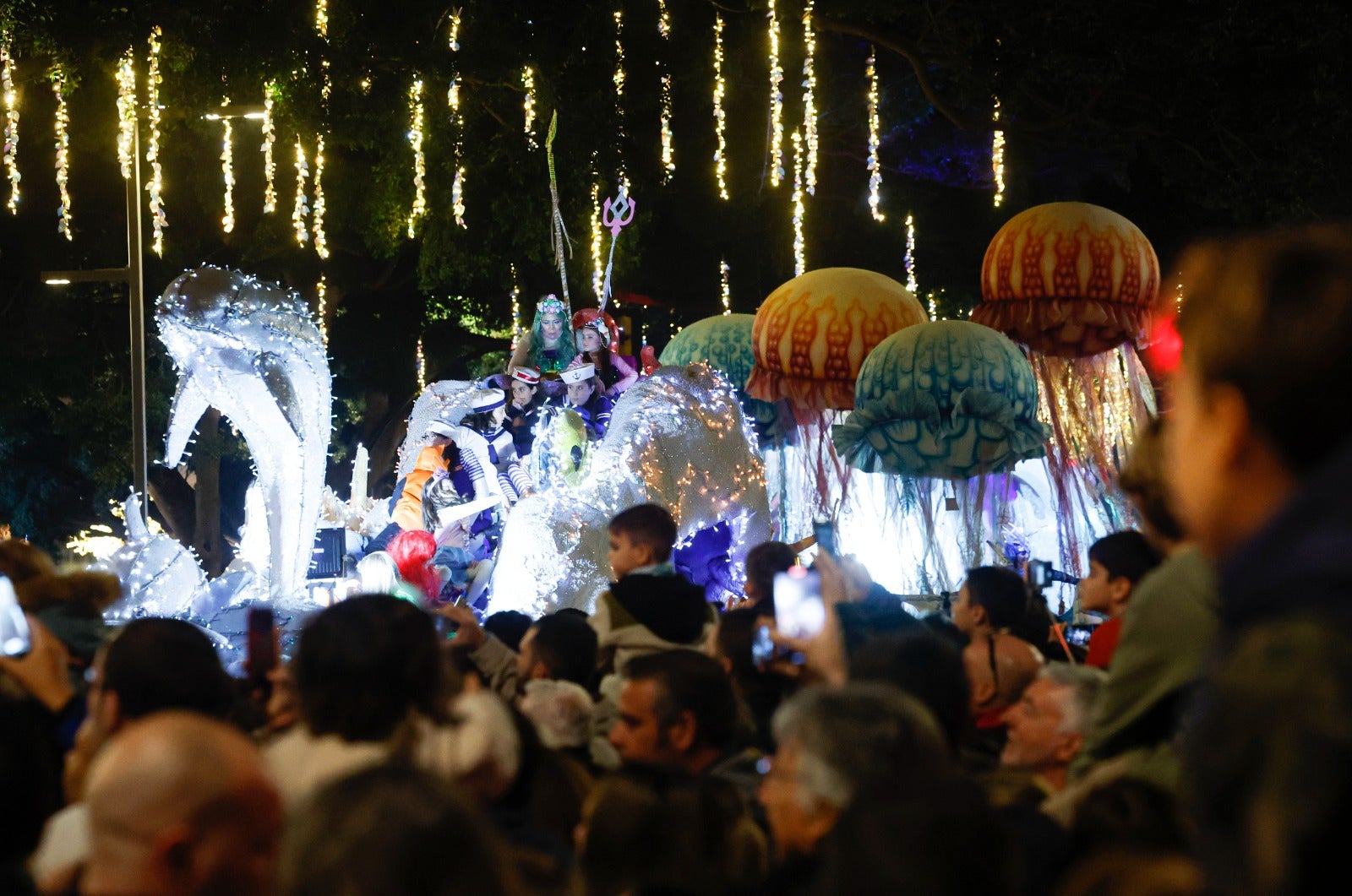 The Three Kings parade in Malaga city.