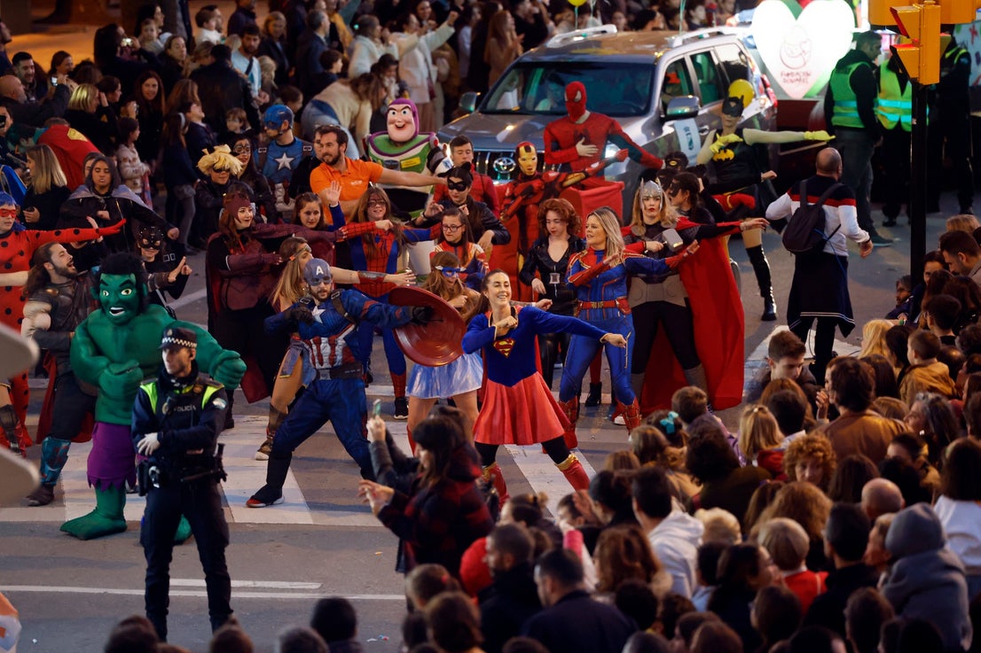 The Three Kings parade in Malaga city.