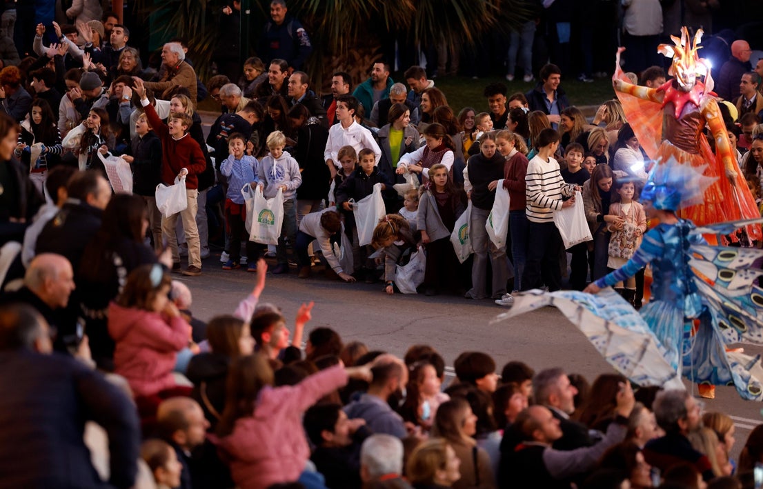 The Three Kings parade in Malaga city.