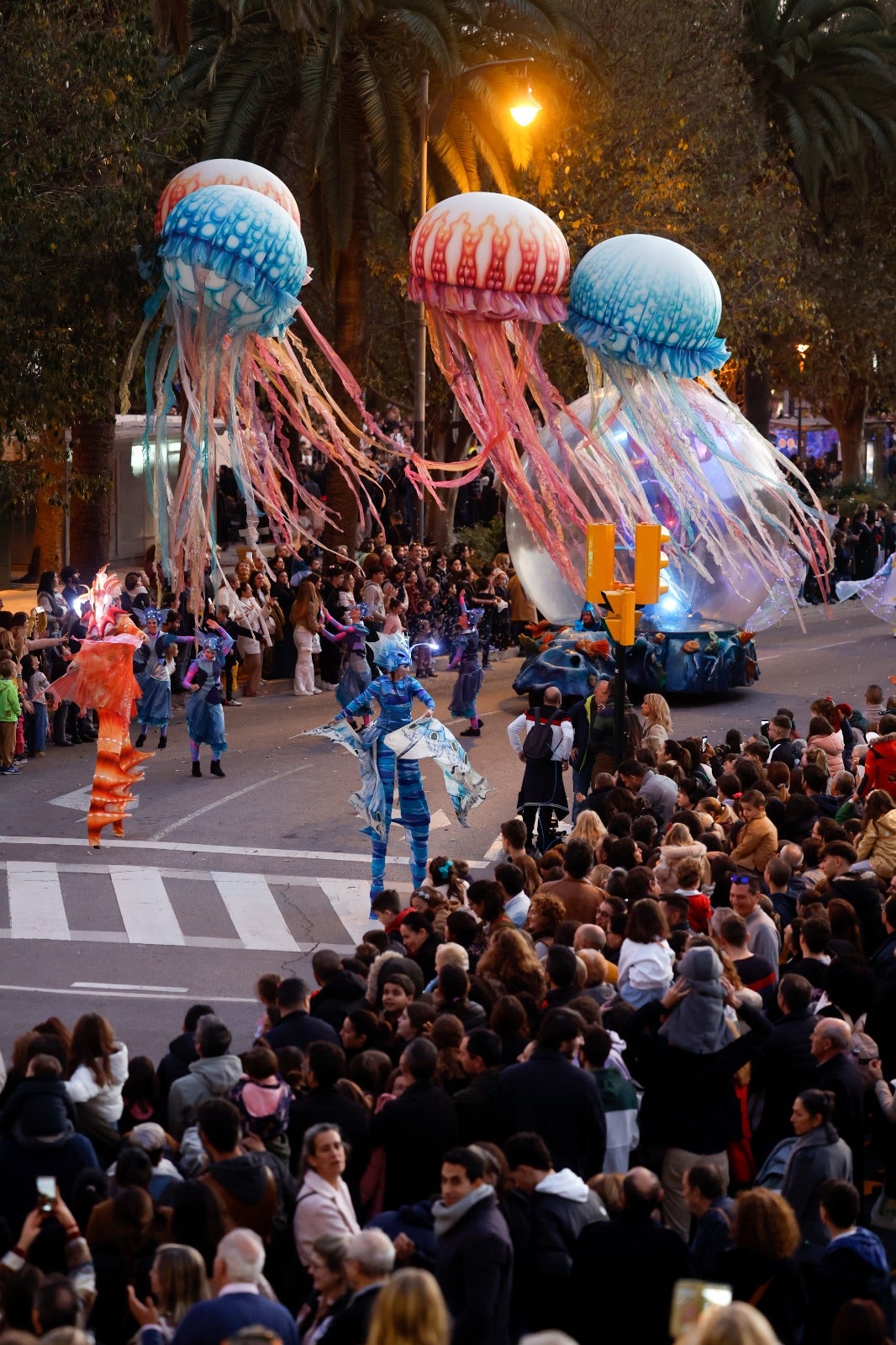 The Three Kings parade in Malaga city.