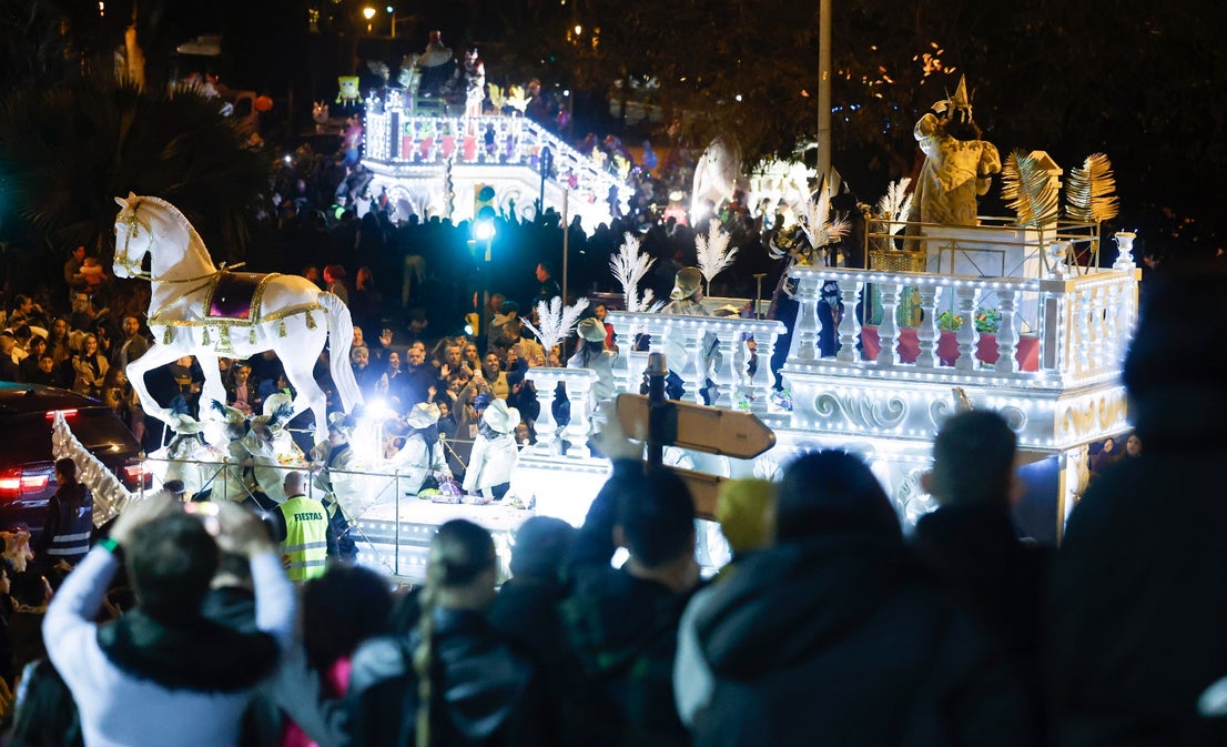 The Three Kings parade in Malaga city.