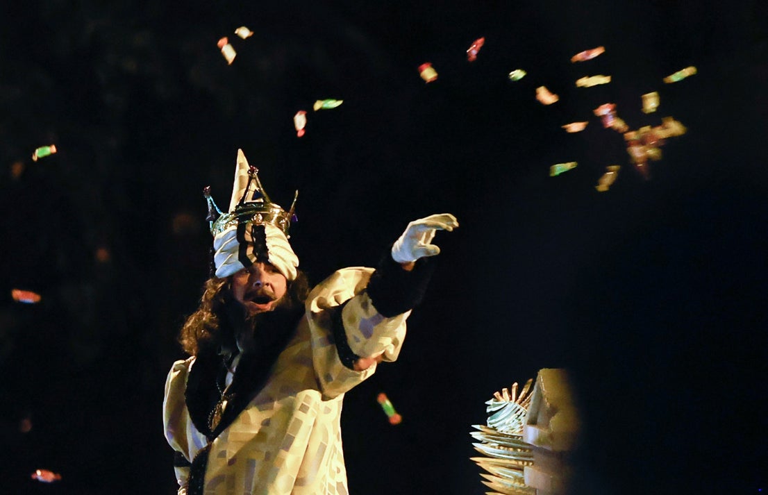 The Three Kings parade in Malaga city.