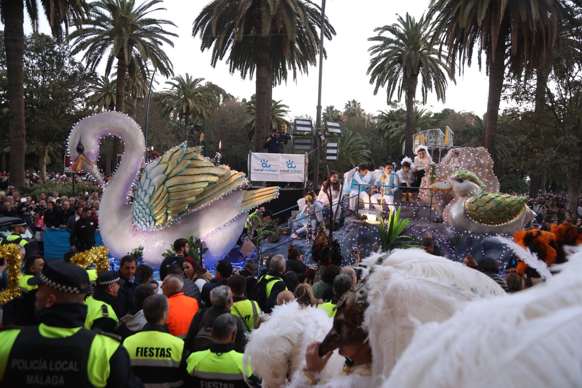 The Three Kings parade in Malaga city.