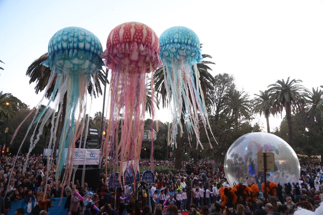 The Three Kings parade in Malaga city.