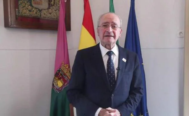 The mayor's video message in a mix of Spanish and Mandarin.