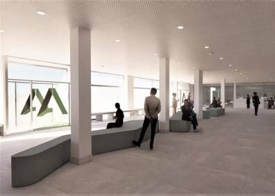 Imagen secundaria 1 - Images of what the new areas of the Axarquía hospital will look like 