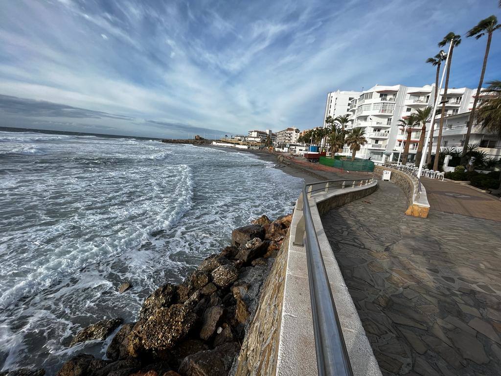 In the Axarquía, the beaches of Nerja, Torre del Mar and Torrox were affected 