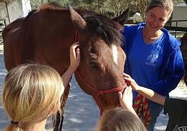 Children visit the Arch centre.