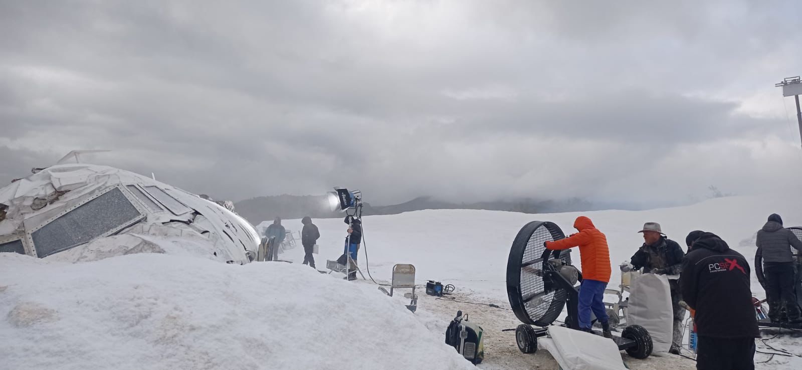 This is how an olive grove was transformed into a film set when the Oscar award contender Society Of The Snow was shot in Spain's Sierra Nevada