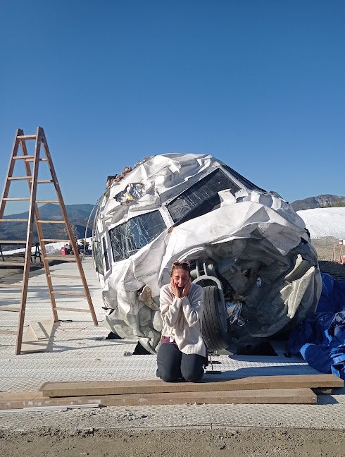 This is how an olive grove was transformed into a film set when the Oscar award contender Society Of The Snow was shot in Spain's Sierra Nevada