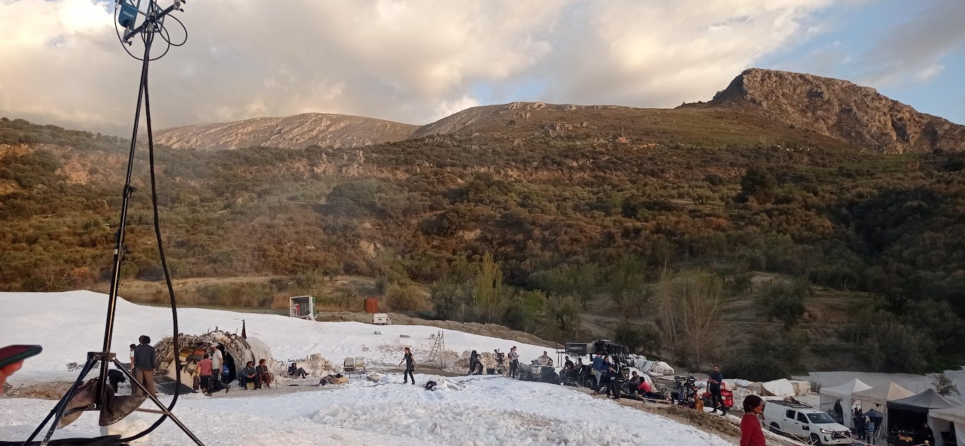 This is how an olive grove was transformed into a film set when the Oscar award contender Society Of The Snow was shot in Spain's Sierra Nevada